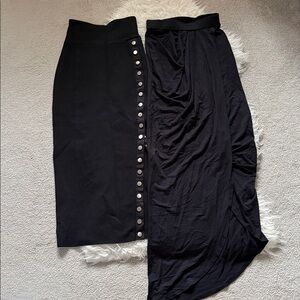 Lot of 2 NWOT Skirts - Marsté Milan Snap Pencil Skirt & Nairobi Wrap Skirt